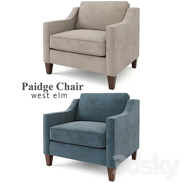 West Elm Paidge Chair 3D Model