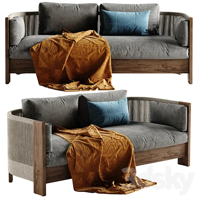 West elm porto sofa 3DModel