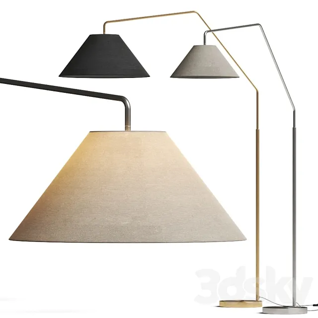 West Elm Sculptural Overarching Fabric Cone Floor Lamps Free Download