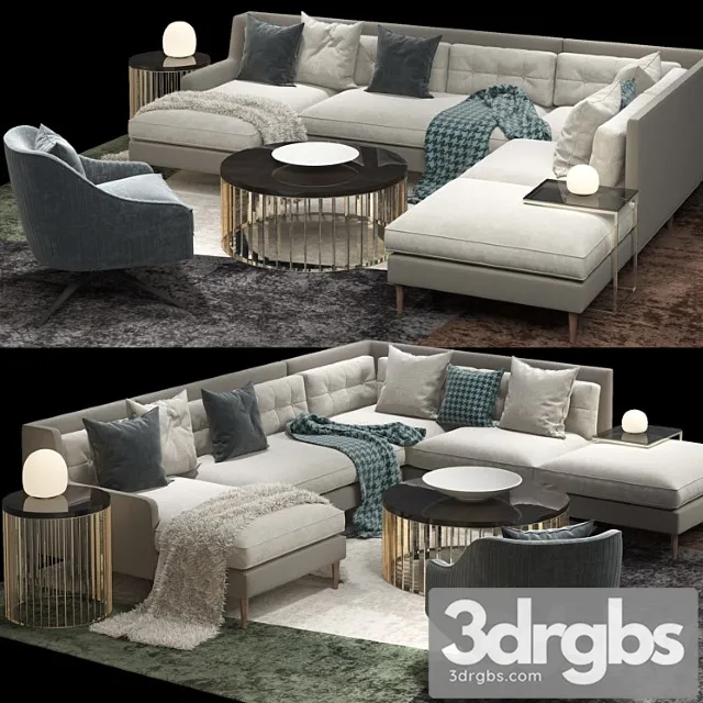 West Elm Sectional 3D Model Free