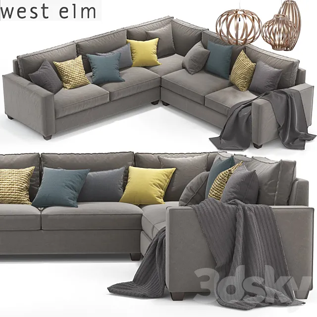 West elm set 01 3D Model