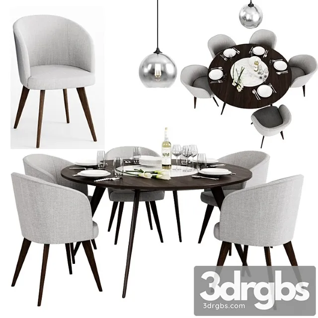 West elm set 10 2 3D Model Free