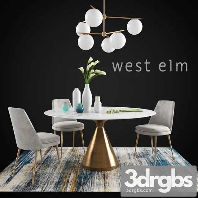 West elm set 2 3D Model Free