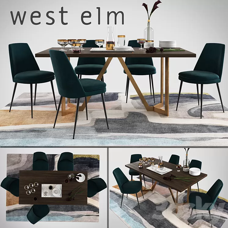 WEST ELM set 2 3D Model