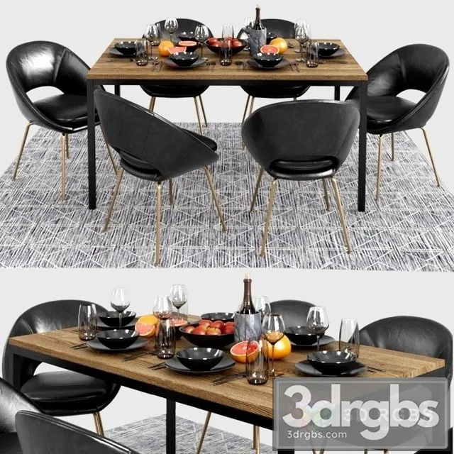 West Elm Set 9 3D Model Free