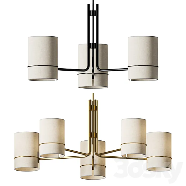 West Elm Shaw Chandelier 3D Model