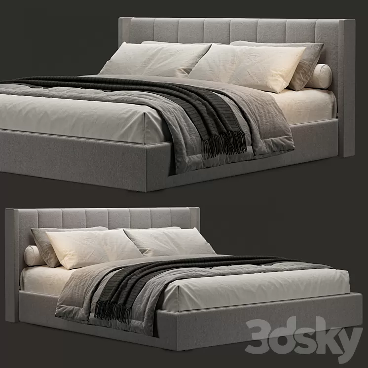 West Elm shelter bed 3D Model Free