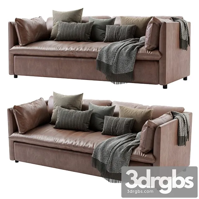 West Elm Shelter Queen Sleeper Sofa 3D Model Free