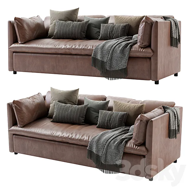 West elm Shelter Queen Sleeper Sofa 3D Model