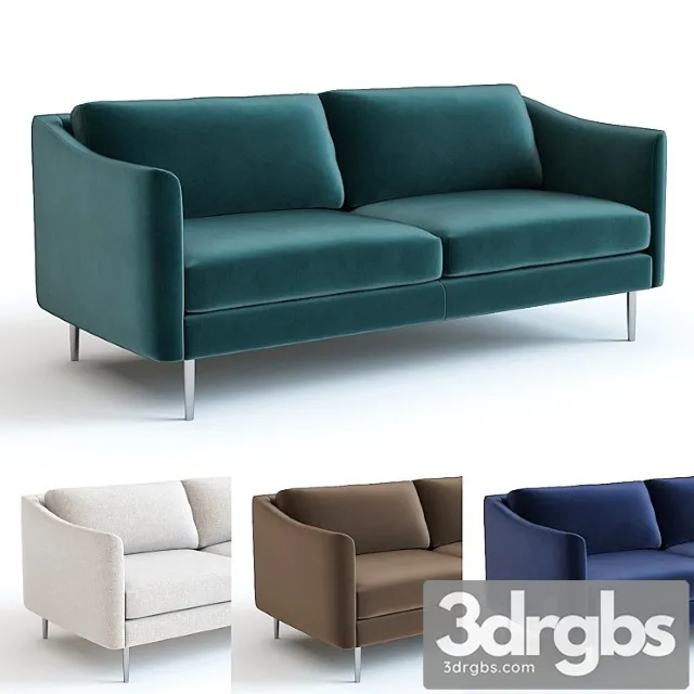 West Elm Sloane Sofa 3D Model Free