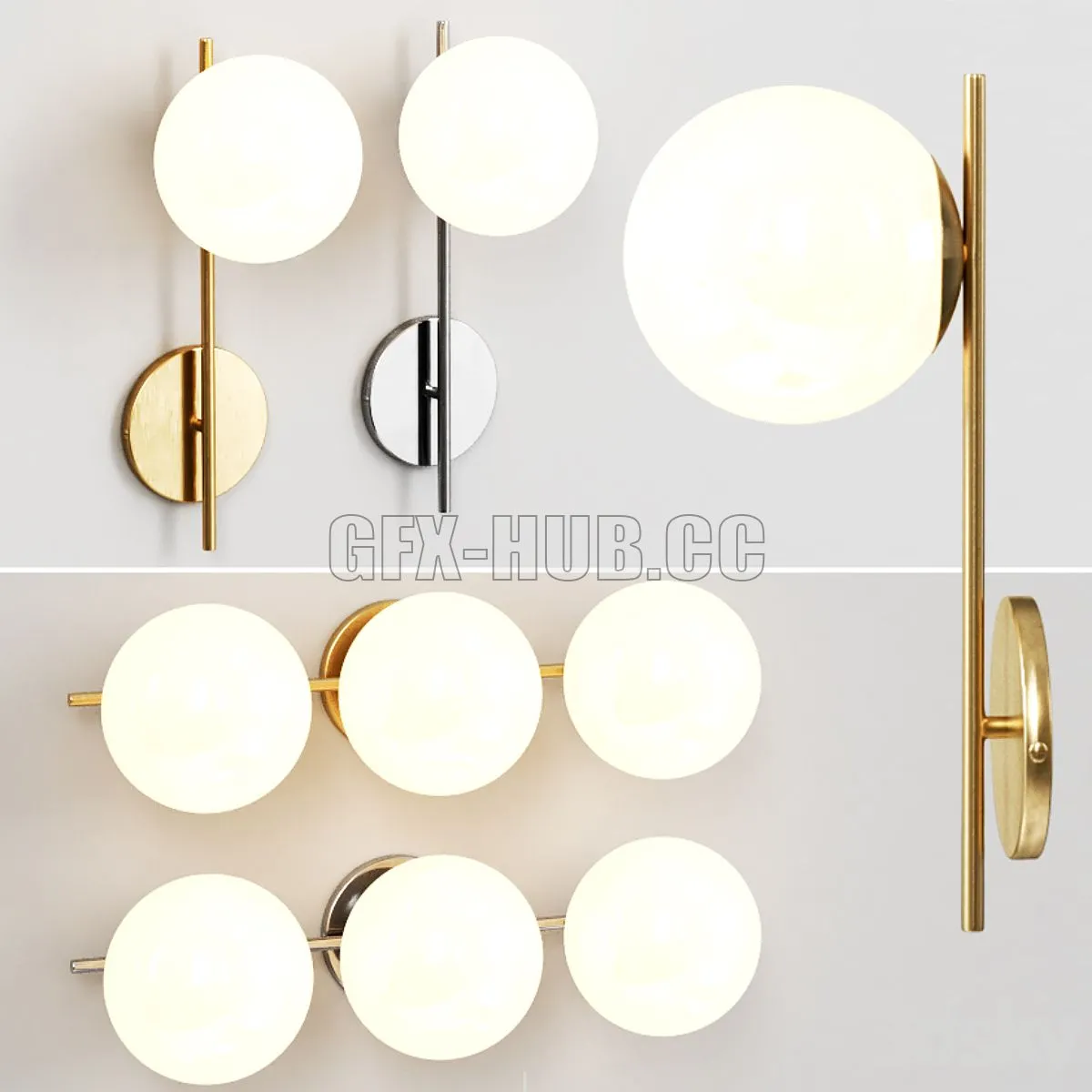 WEST ELM Sphere Sconce 3D Model