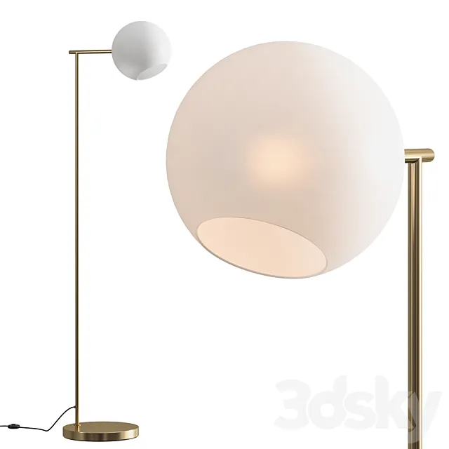 West Elm Staggered Glass Floor Lamp 3D Model