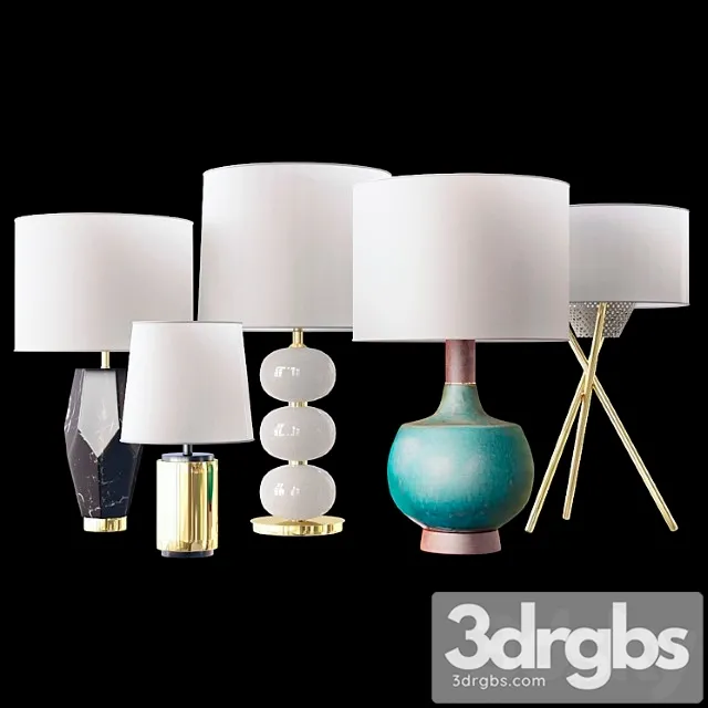 West elm table lamp 3D Model Download
