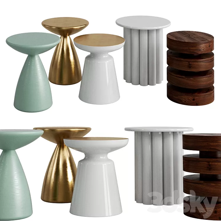 West elm tables 5 3D Model