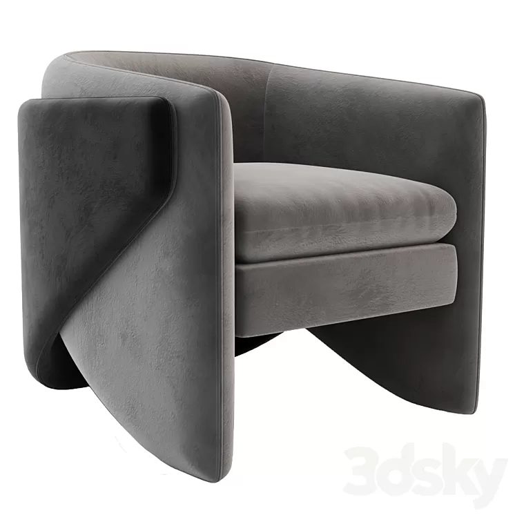 West Elm Thea Chair 3D Model Free