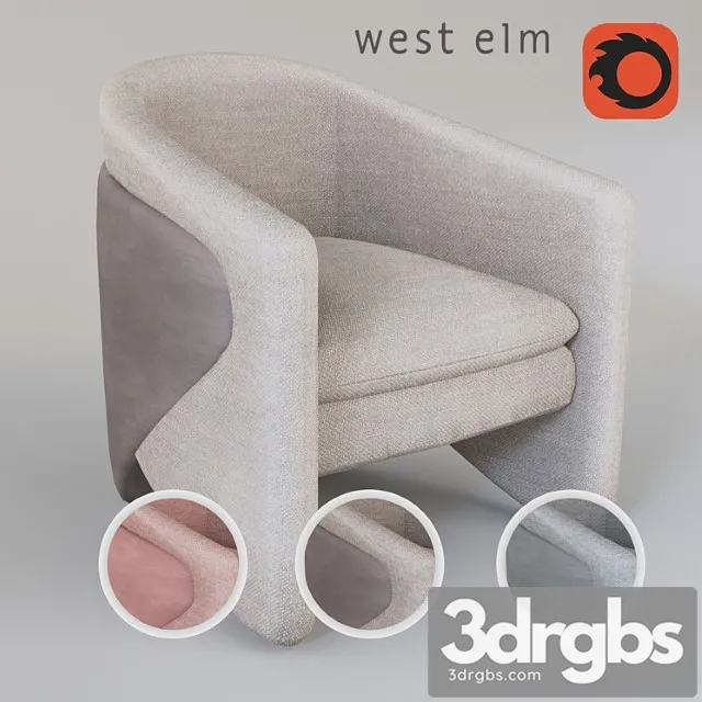West elm (thea chair) 3D Model Free