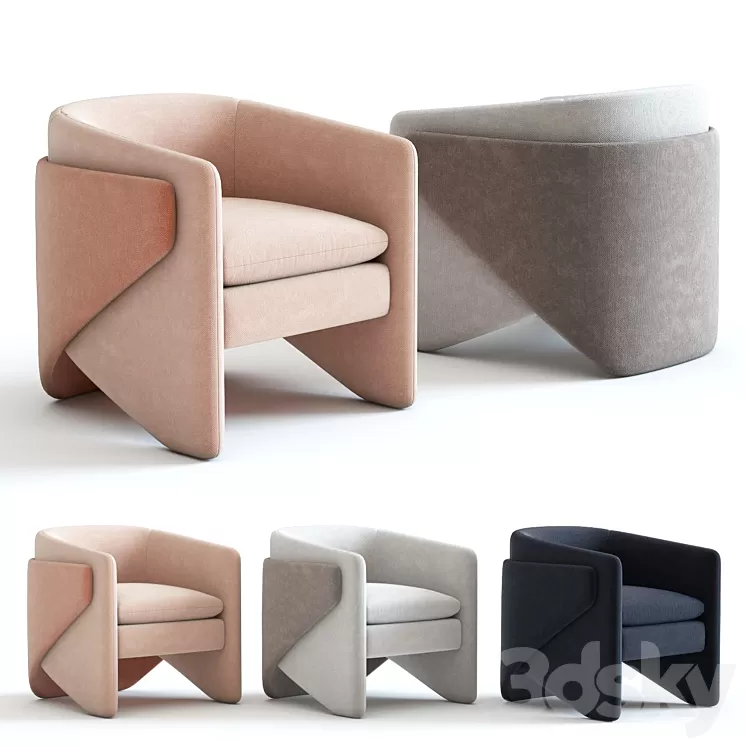 West Elm Thea Chair 3D Model