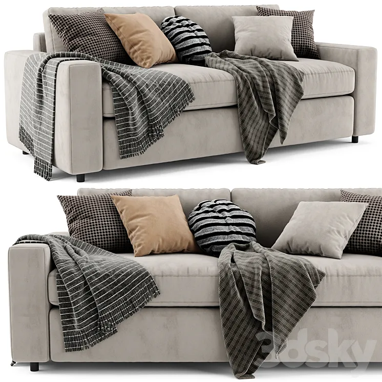 West Elm Urban 2 Seats Sofa 3D Model Free