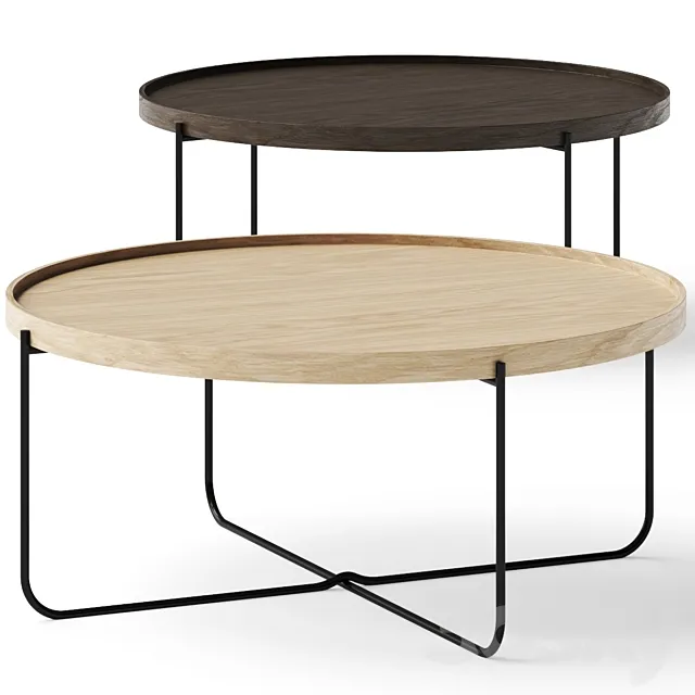 West Elm Willow Round Coffee Table 3D Model