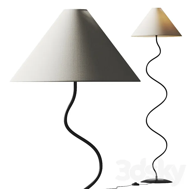 West Elm Zigzag Floor Lamp 3D Model