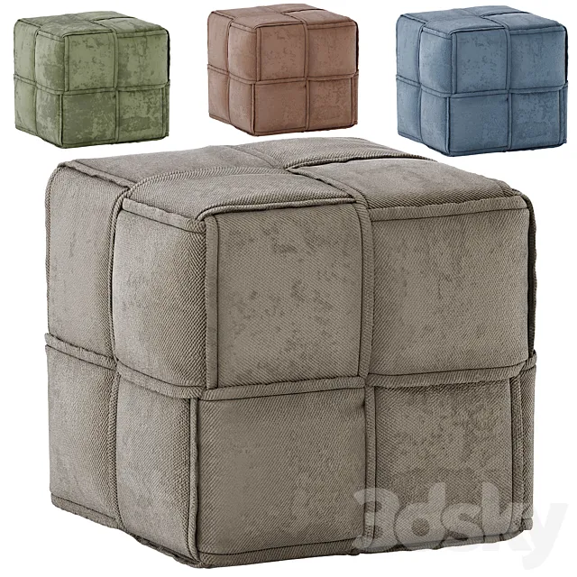 West Polyester Ottoman 3DModel