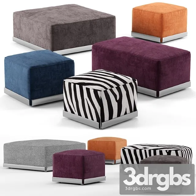 West Poufs Minotti 3D Model Free