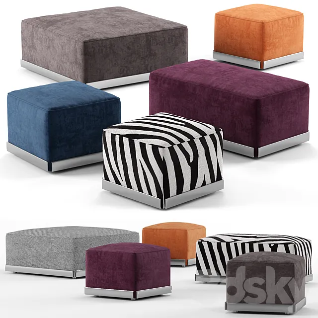 West poufs - Minotti 3DModel