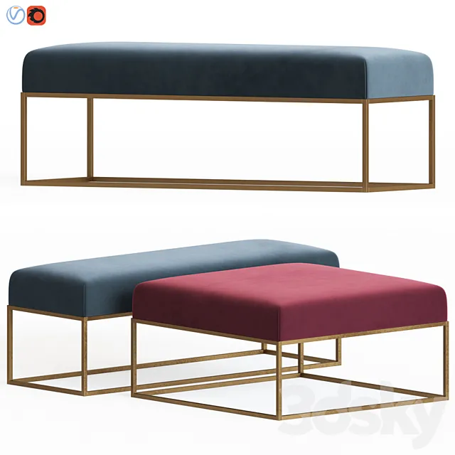 Westelm Box Frame Upholstered Bench & Ottoman Free Download
