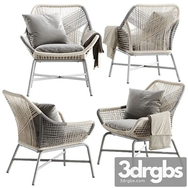 westelm Huron Outdoor Small Lounge Chair 3D Model Free