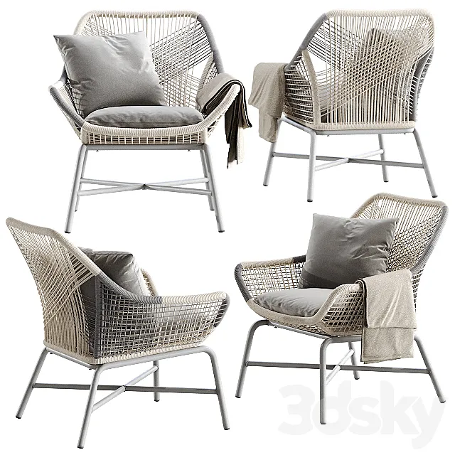 westelm Huron Outdoor Small Lounge Chair 3DModel