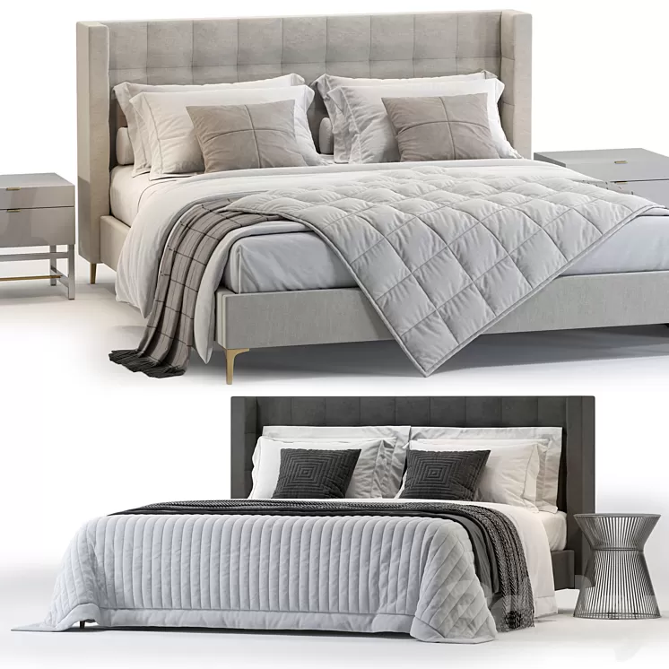 Westelm Shelter Bed 3D Model Free