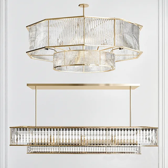 Westelm Sphere Stem Chandelier 3D Model