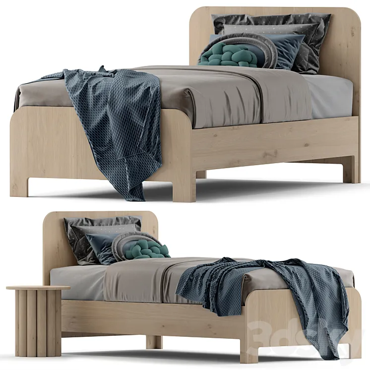 Westelm Studio Duc Juno single bed 3D Model Free