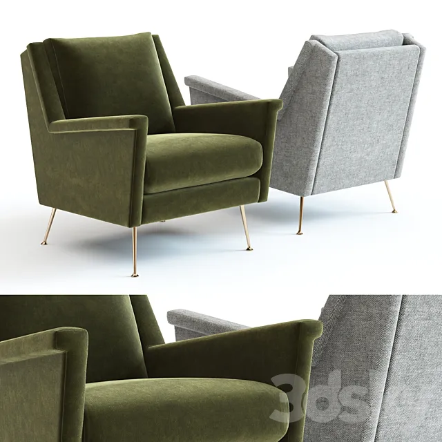 Western Elm Carlo Mid-Century Chair 3DModel