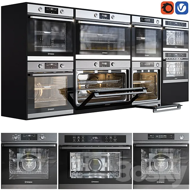 Westinghouse oven set 3D Model