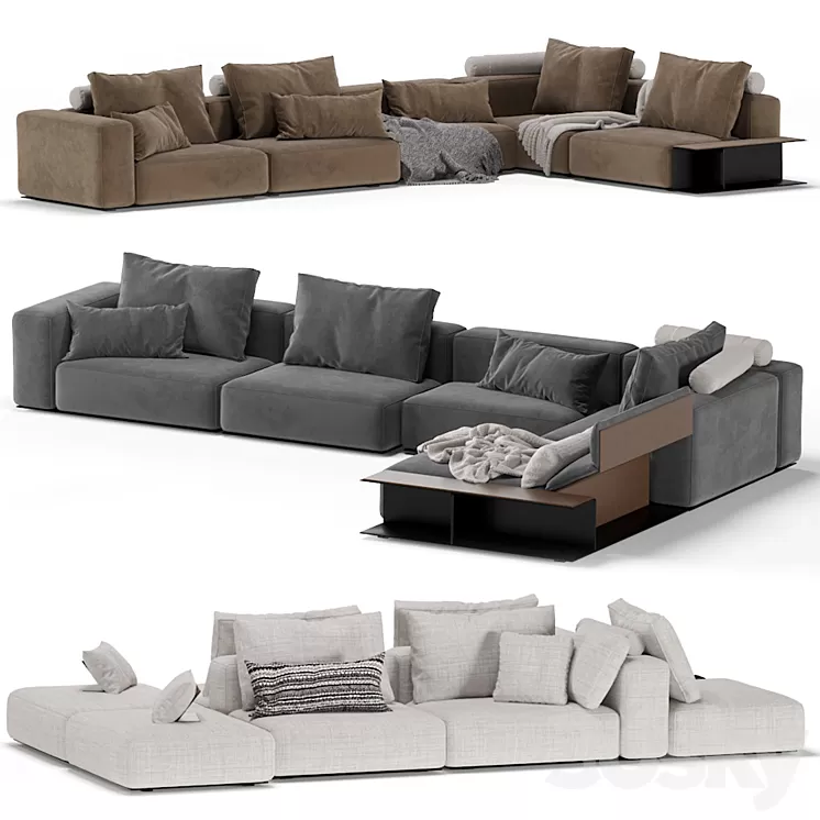 Westside Sofa Poliform 3 Version 3D Model