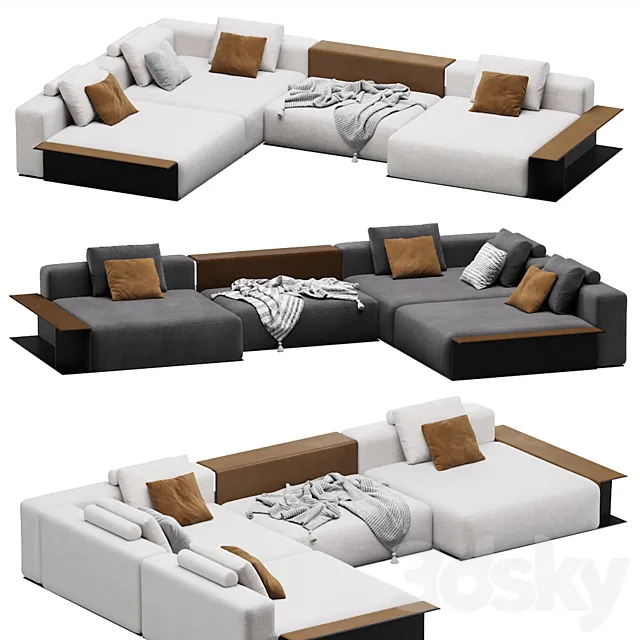 Westside Sofa Poliform 3D Model