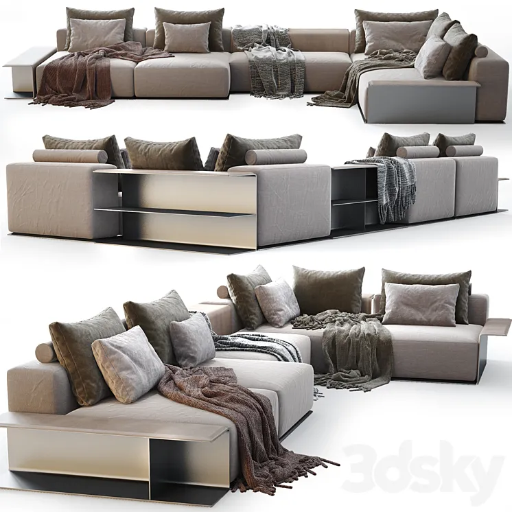 Westside Sofa Poliform 3D Model Free