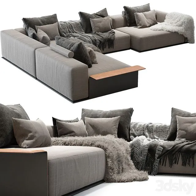 Westside Sofa_Poliform 03 3D Model