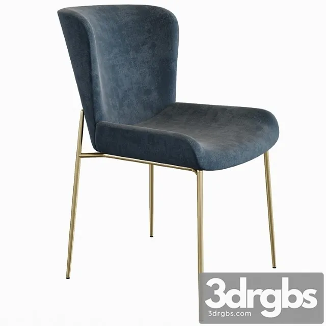 Westwing collection sedia imbottita in velluto grigiotess