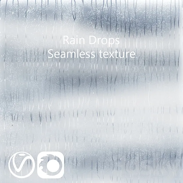 Wet glass - drops in the rain 2 3D Model