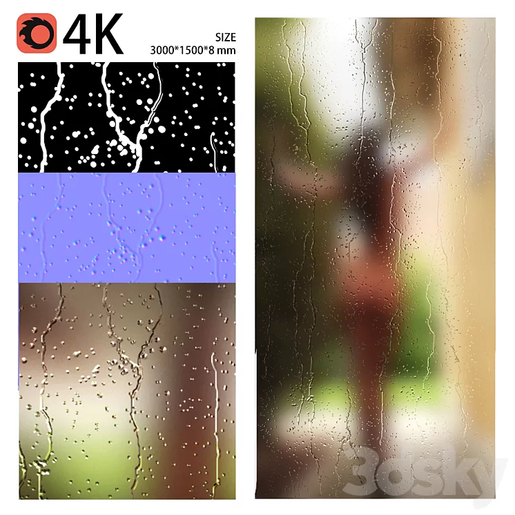 Wet misted glass