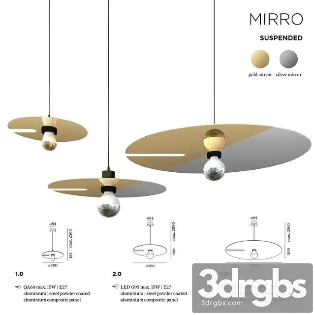 Wever & ducre mirro suspended 3D Model Free