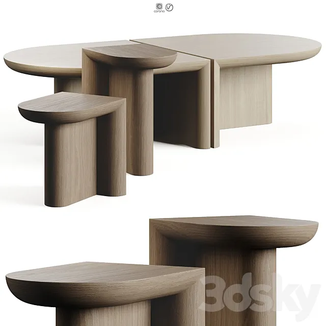 WeWood RE-FORM Coffee Side Tables 3D Model