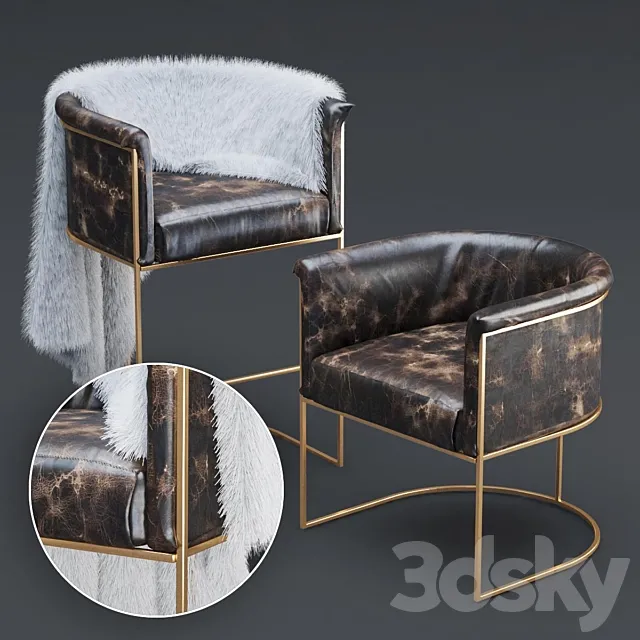 Wexler Barrel Back-armchair & bar stool-set03 3DModel
