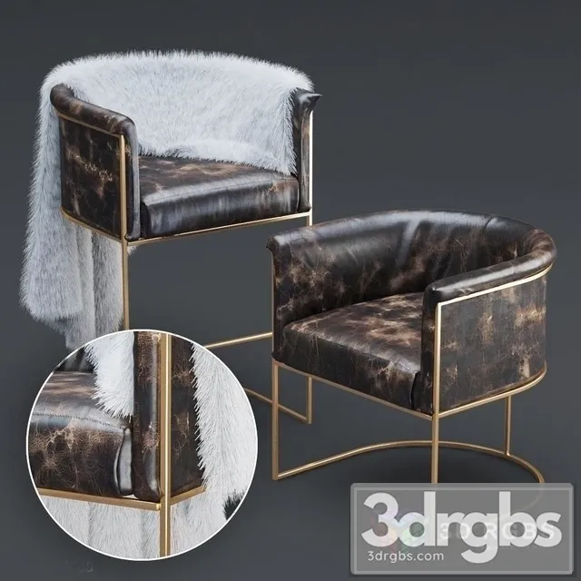 Wexler Barrel Back Bar Stool 3D Model Free