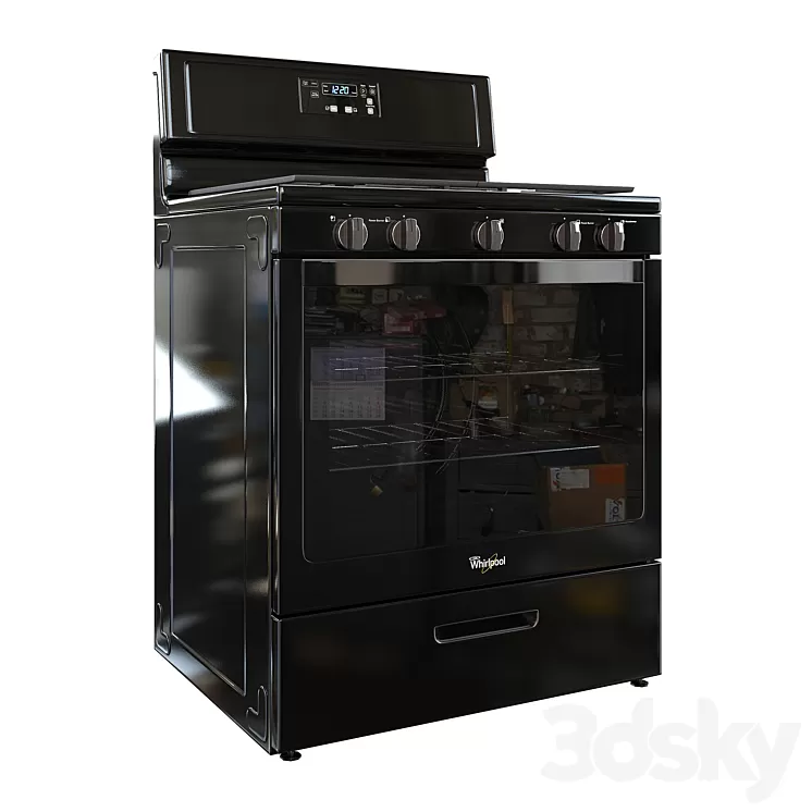 Whirlpool gas range 3D Model