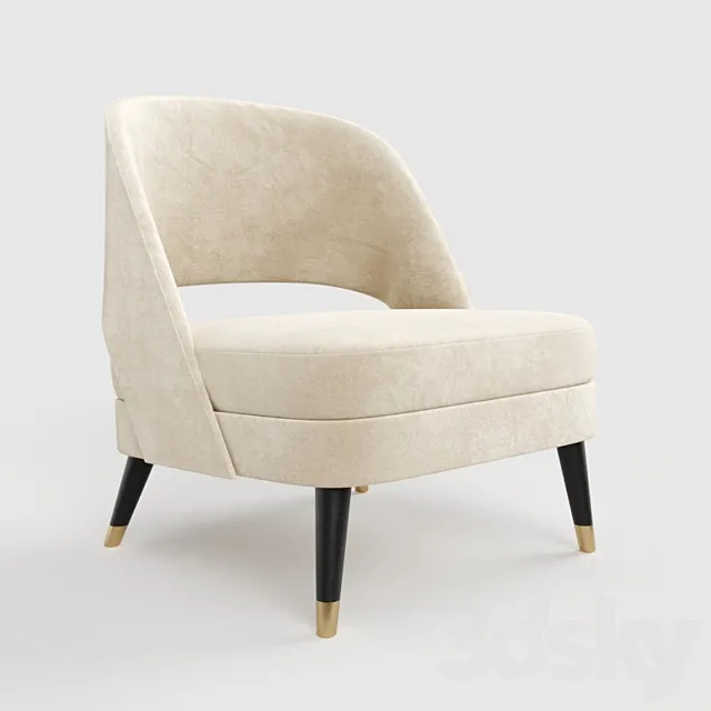 White armchair 3DModel