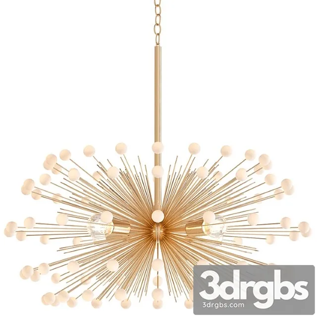 White beaded urchin chandelier sputnik 3D Model Free