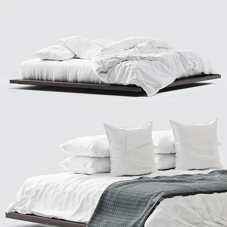 White bed linen_5 3D Model
